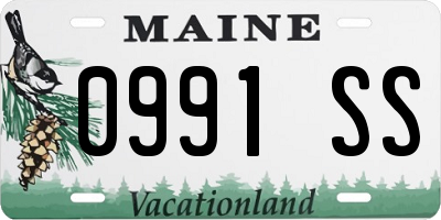 ME license plate 0991SS