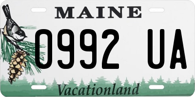 ME license plate 0992UA