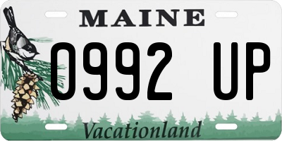 ME license plate 0992UP