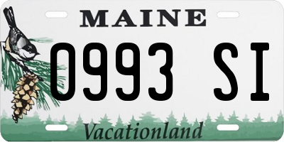 ME license plate 0993SI