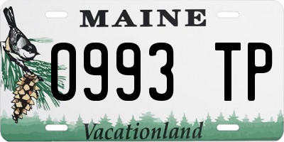 ME license plate 0993TP