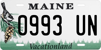 ME license plate 0993UN