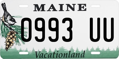 ME license plate 0993UU
