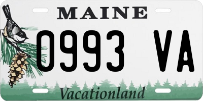 ME license plate 0993VA