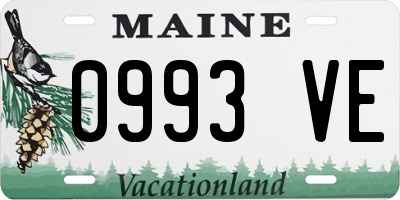 ME license plate 0993VE
