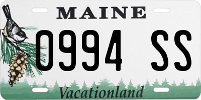 ME license plate 0994SS