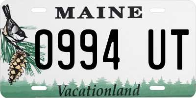 ME license plate 0994UT