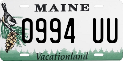 ME license plate 0994UU