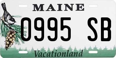 ME license plate 0995SB