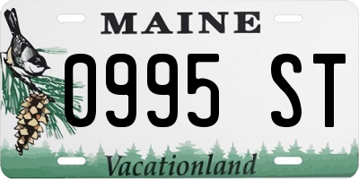 ME license plate 0995ST