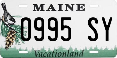 ME license plate 0995SY