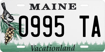 ME license plate 0995TA