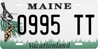 ME license plate 0995TT