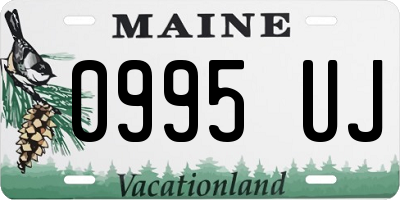 ME license plate 0995UJ