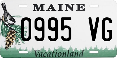 ME license plate 0995VG