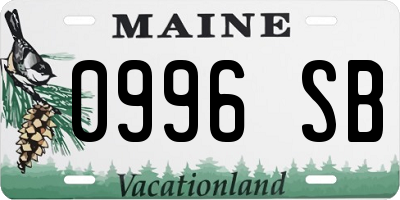 ME license plate 0996SB