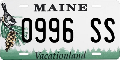 ME license plate 0996SS