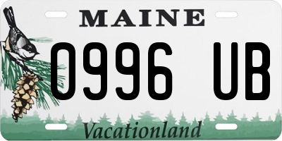 ME license plate 0996UB