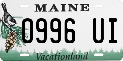 ME license plate 0996UI