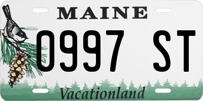 ME license plate 0997ST