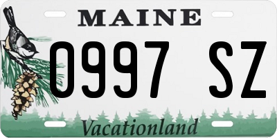 ME license plate 0997SZ