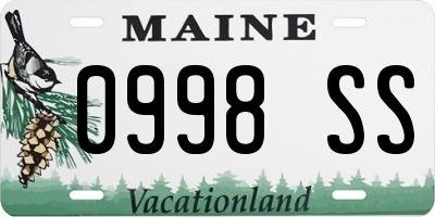 ME license plate 0998SS