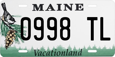 ME license plate 0998TL