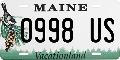 ME license plate 0998US