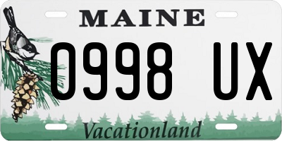 ME license plate 0998UX