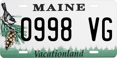 ME license plate 0998VG