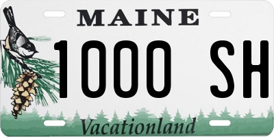 ME license plate 1000SH
