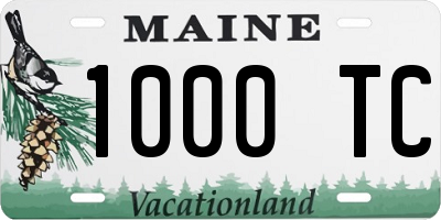 ME license plate 1000TC