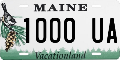 ME license plate 1000UA