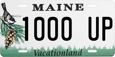 ME license plate 1000UP