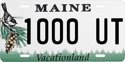 ME license plate 1000UT