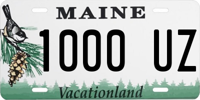 ME license plate 1000UZ