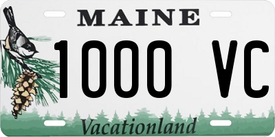 ME license plate 1000VC