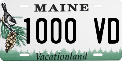 ME license plate 1000VD