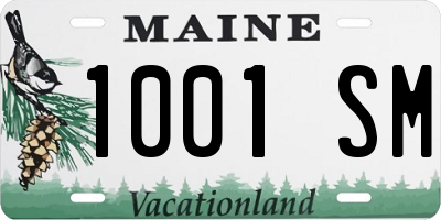 ME license plate 1001SM