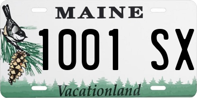 ME license plate 1001SX
