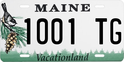 ME license plate 1001TG