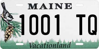 ME license plate 1001TQ