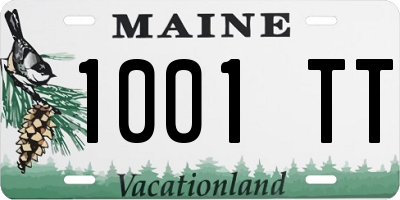ME license plate 1001TT