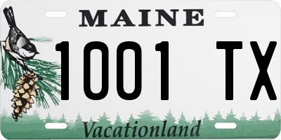 ME license plate 1001TX