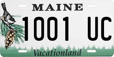 ME license plate 1001UC