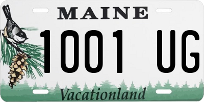 ME license plate 1001UG