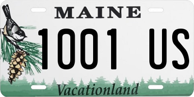 ME license plate 1001US