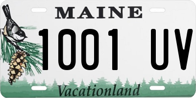 ME license plate 1001UV