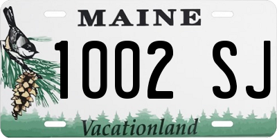 ME license plate 1002SJ