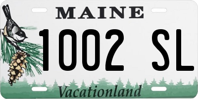 ME license plate 1002SL